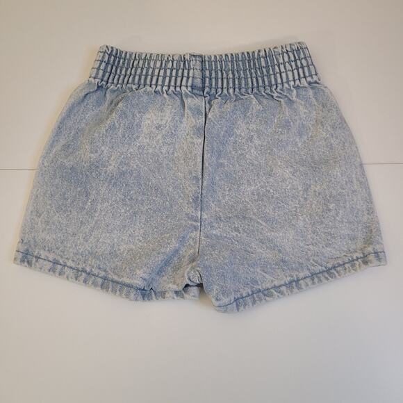 Vintage Small Hands Baby Shorts 18M Acid Wash Denim Catch a Wave Patch Cotton - Picture 2 of 8